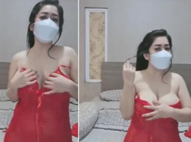 Susu Montok Kak Rachel Lingerie Merah